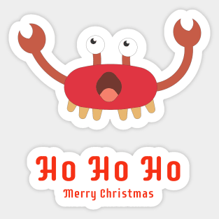 Oh Crab, Merry Christmas Sticker